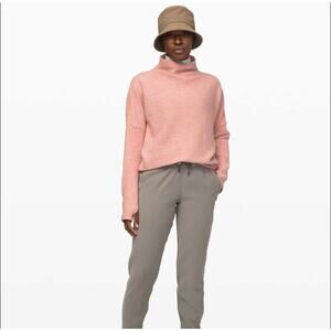 Lululemon Heathered Copper Clay Along the Way Mock Neck Long Sleeve Size X-Small